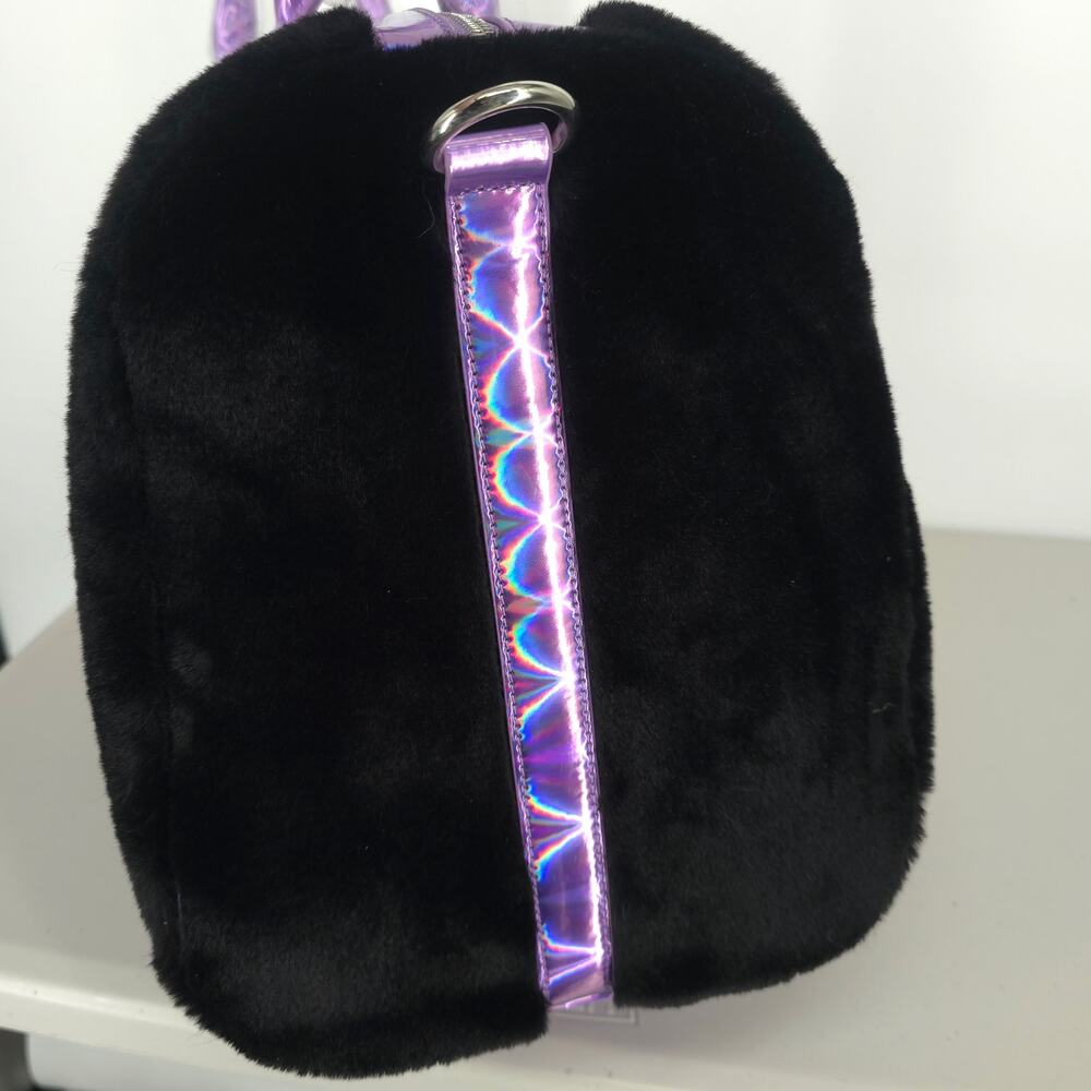 Dolls Kill Current Mood Lost in Wonderland Fuzzy Weekender Bag New - Picture 7 of 15